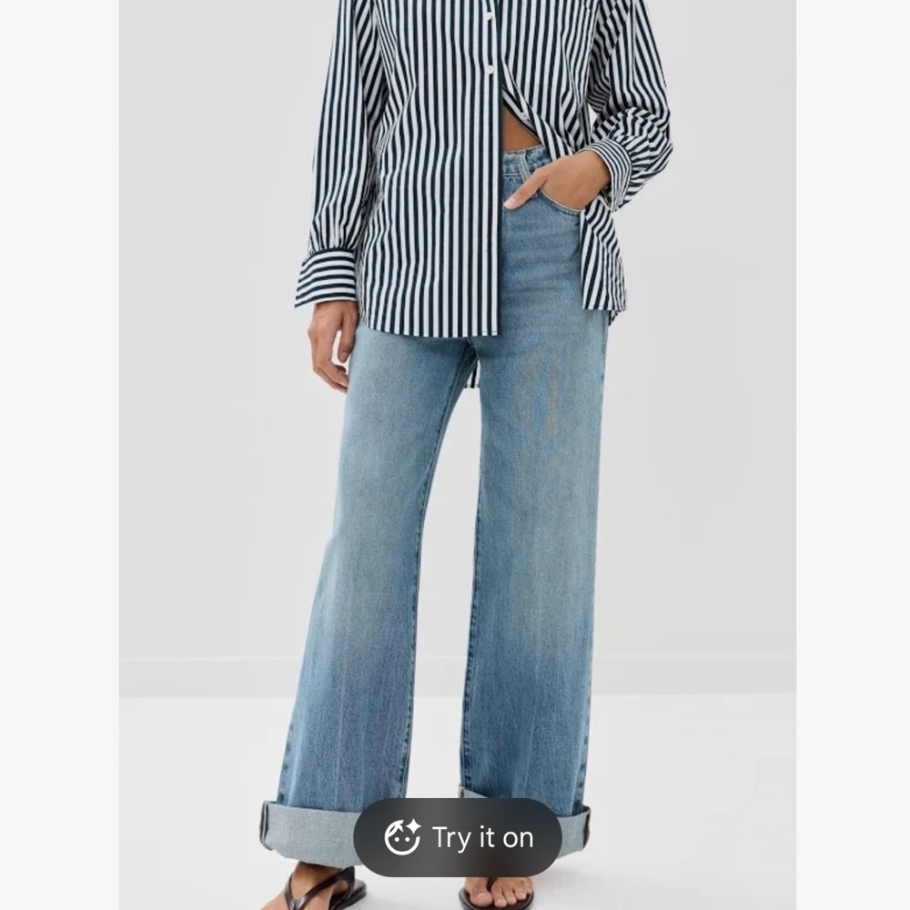 Frame Denim Le Jane Light Blue Wide Leg Jeans - NWT
